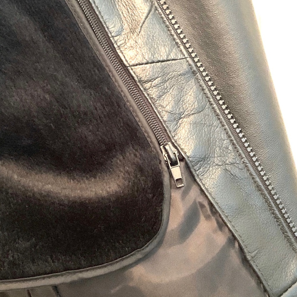 LEBAZ Womens Leather Jacket with Lining Size Small - Picture 4 of 6